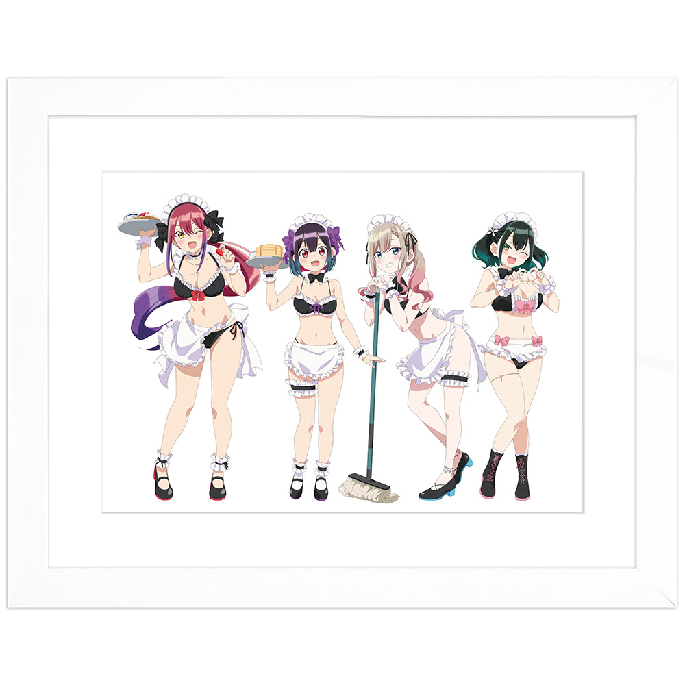 ばっどがーる_描き下ろしキャラファイングラフ(メイド水着) A4