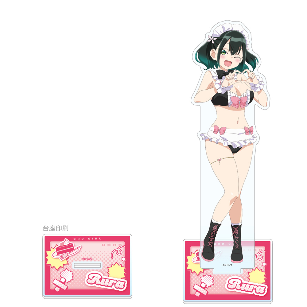 ばっどがーる_描き下ろし特大アクリルスタンド(瑠璃葉るら/メイド水着)