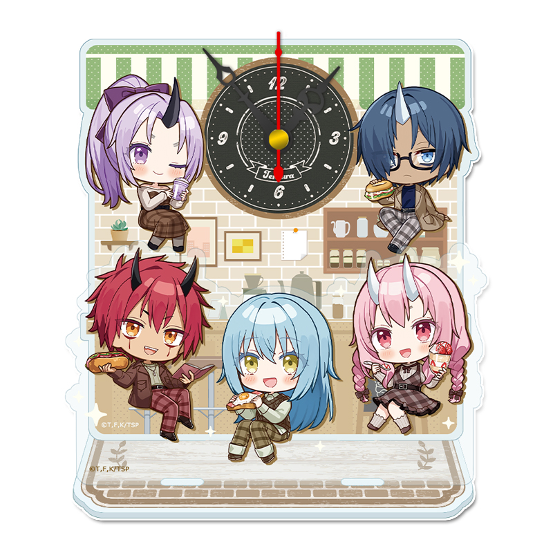 転生したらスライムだった件_ぷちちょこミニアクリル置時計 【A】カフェごはんver.