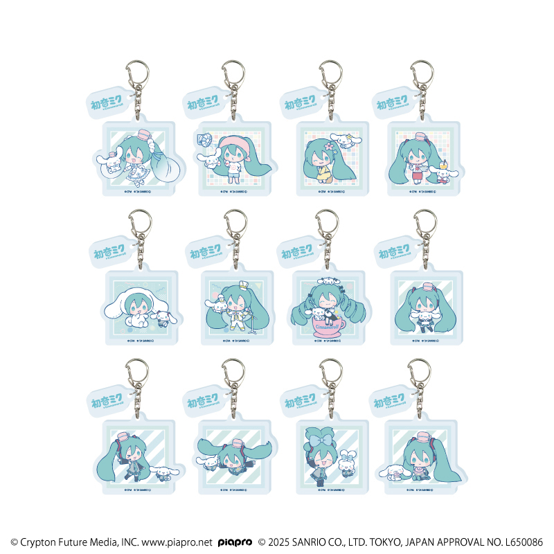 初音ミク×シナモロール_パーツ付きアクリルキーホルダー02/コンプリートセット(全12種)(コラボイラスト)【コンプリートセット/12個入り】