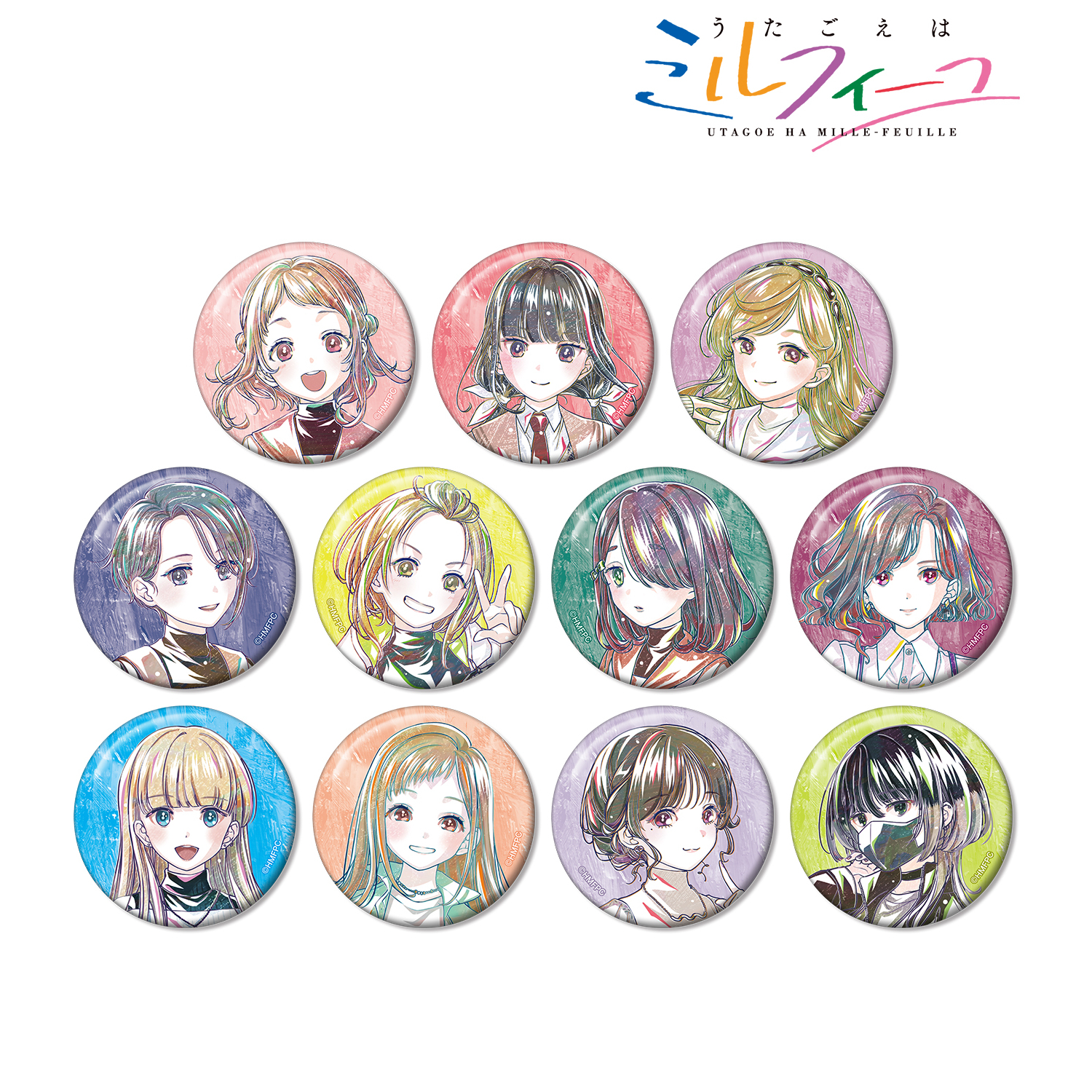 うたごえはミルフィーユ_トレーディング Ani-Art 缶バッジ(単位/コンプリートBOX)【BOX/11個入り】