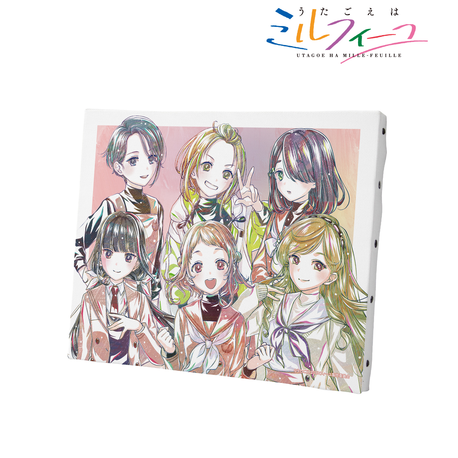 うたごえはミルフィーユ_手鞠沢高校アカペラ部 Ani-Art キャンバスボード