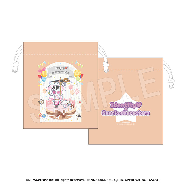 IdentityV 第五人格×サンリオキャラクターズ_ミニ巾着 白無常×シュガーバニーズ(しろうさ)