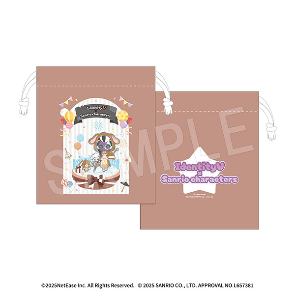 IdentityV 第五人格×サンリオキャラクターズ_ミニ巾着 黒無常×シュガーバニーズ(くろうさ)