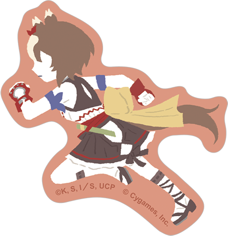 ウマ娘 シンデレラグレイ_ステッカー／ゆるパレット　ヤエノムテキ