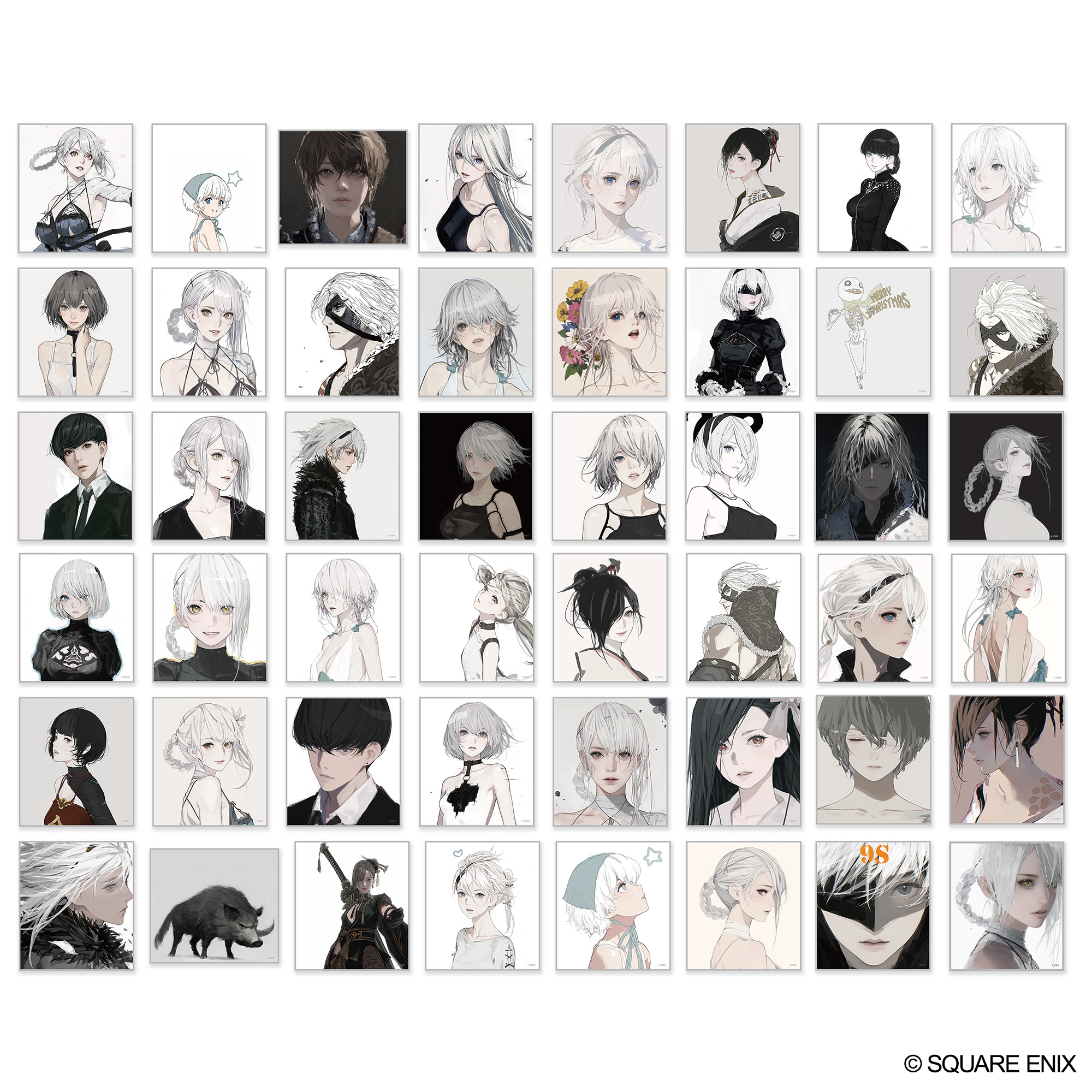 NieR Series_ミニ色紙コレクション illustration by D.K Vol.2