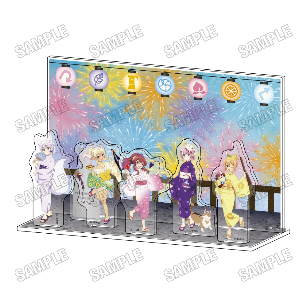 まちカドまぞく 2丁目_描き下ろしアクリルジオラマ【浴衣ver.】