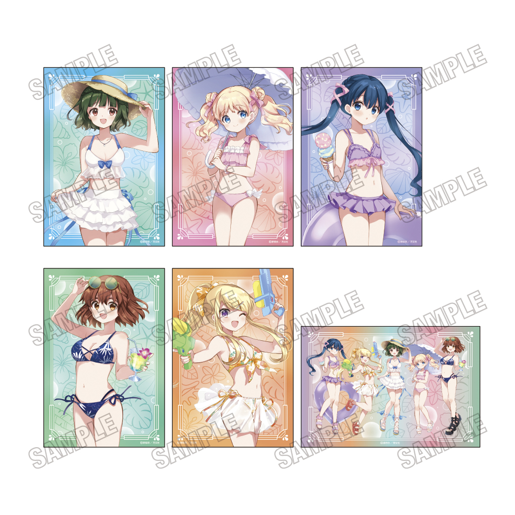 きんいろモザイク_描き下ろしイラストカードセット【水着ver.】