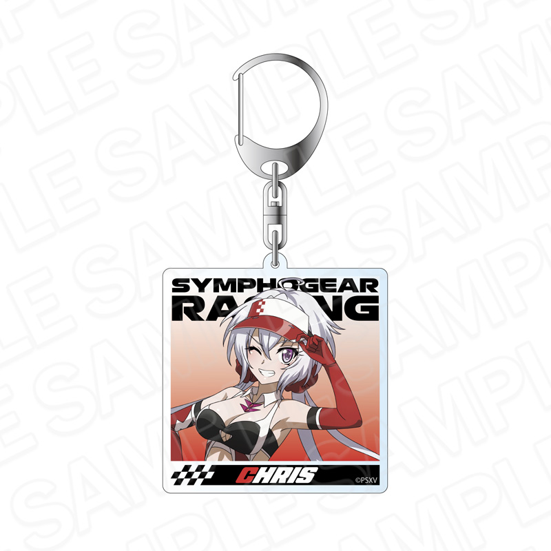 戦姫絶唱シンフォギアXV_ホログラムアクリルキーホルダー 雪音 クリス SYMPHOGEAR RACING ver.