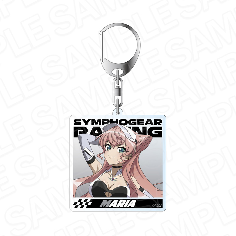 戦姫絶唱シンフォギアXV_ホログラムアクリルキーホルダー マリア・カデンツァヴナ・イヴ SYMPHOGEAR RACING ver.