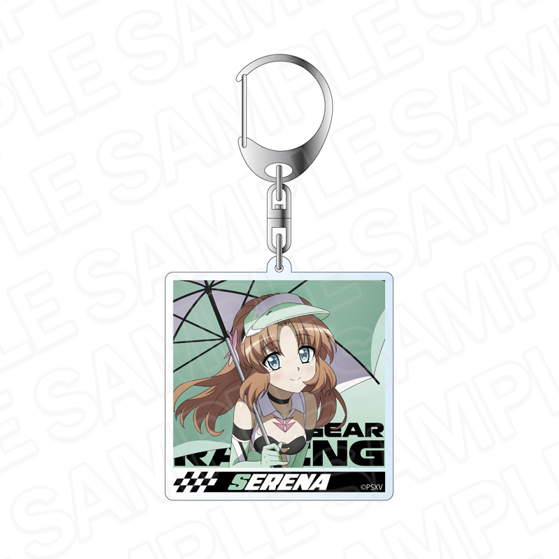 戦姫絶唱シンフォギアXV_ホログラムアクリルキーホルダー セレナ・カデンツァヴナ・イヴ SYMPHOGEAR RACING ver.