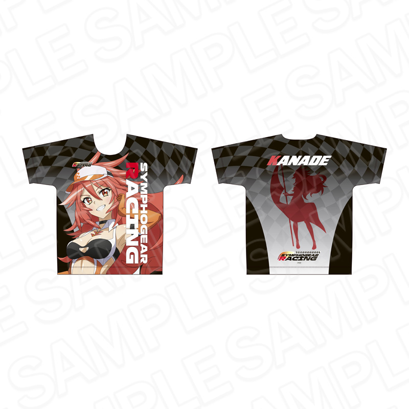 戦姫絶唱シンフォギアXV_XLサイズ_フルグラフィックTシャツ 天羽 奏 SYMPHOGEAR RACING ver.