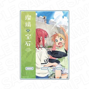 瑠璃の宝石_アクリルスマホスタンド 瑠璃&硝子&葵