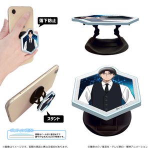 ワールドトリガー_＜黒ベストスーツver.＞ 第3 弾　アクリルスマホグリップ/弓場 拓磨