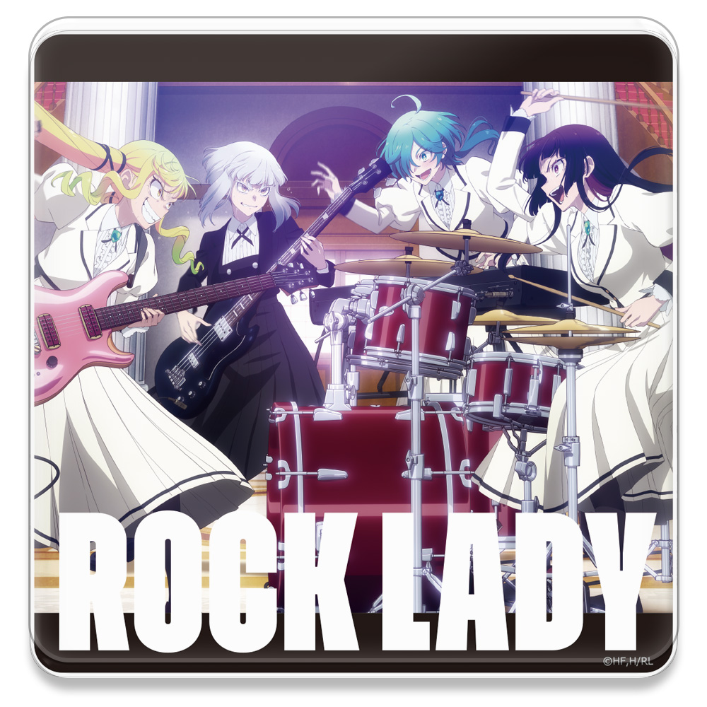 ロックは淑女の嗜みでして_アクリルコースター(スタンド付) りりさ&音羽&ティナ&環