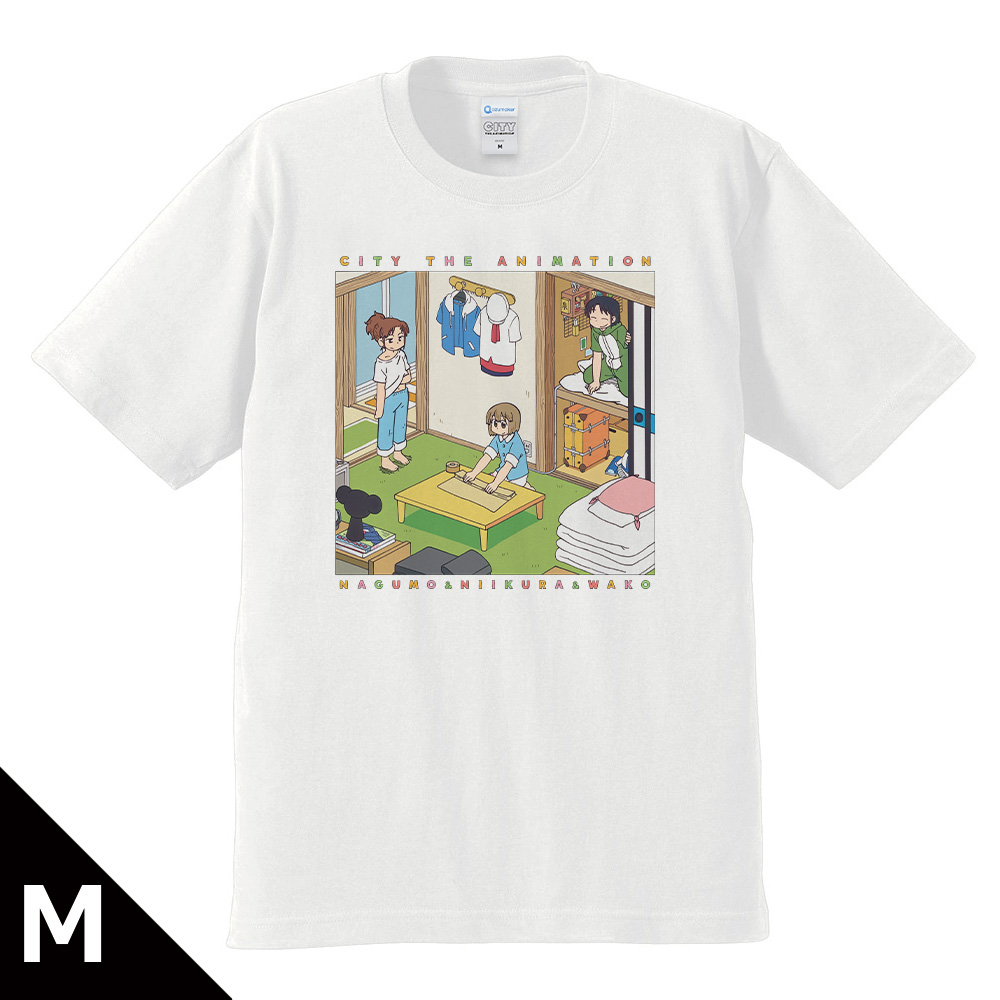 CITY THE ANIMATION_Mサイズ_Tシャツ 南雲美鳥&にーくら&泉わこ