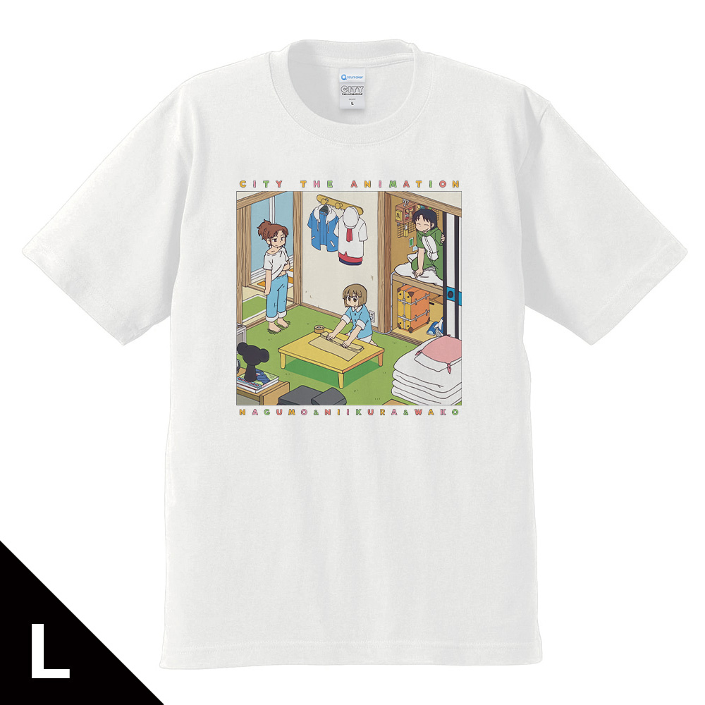 CITY THE ANIMATION_Lサイズ_Tシャツ 南雲美鳥&にーくら&泉わこ