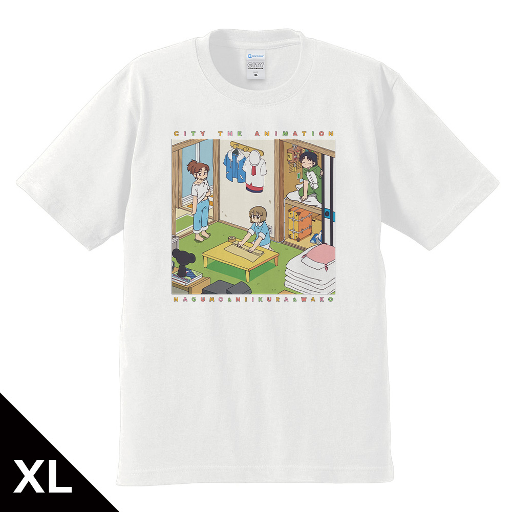CITY THE ANIMATION_XLサイズ_Tシャツ 南雲美鳥&にーくら&泉わこ