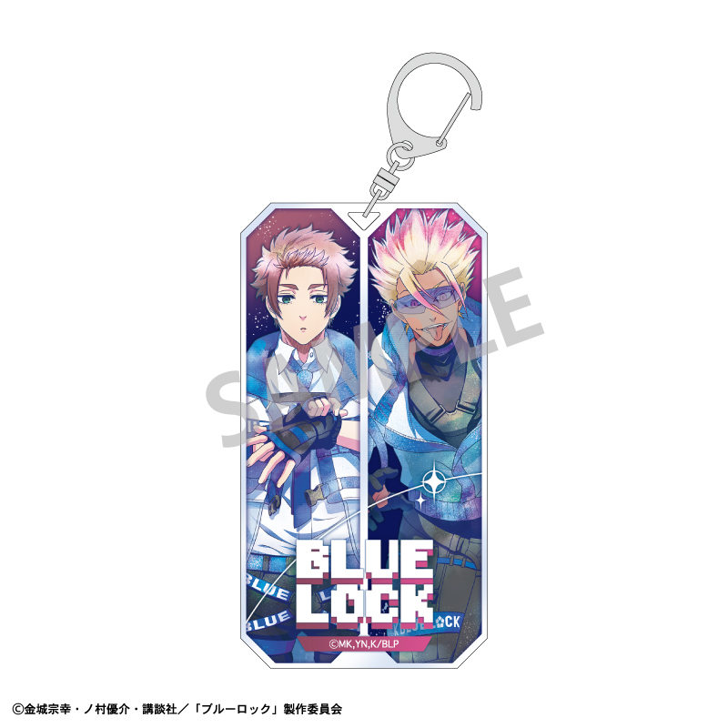 ブルーロック_スリムキーホルダー（ペア）　糸師 冴・士道 龍聖／サイバーパンクリバイバル　カミアニTOUCH