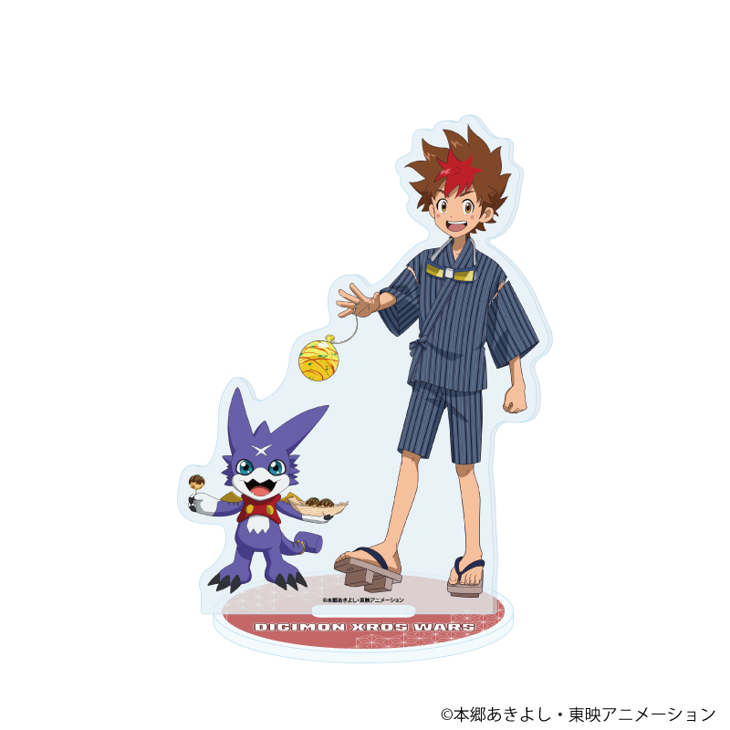 デジモンクロスウォーズ_アクリルスタンド01/明石タギル&ガムドラモン(描き下ろしイラスト)