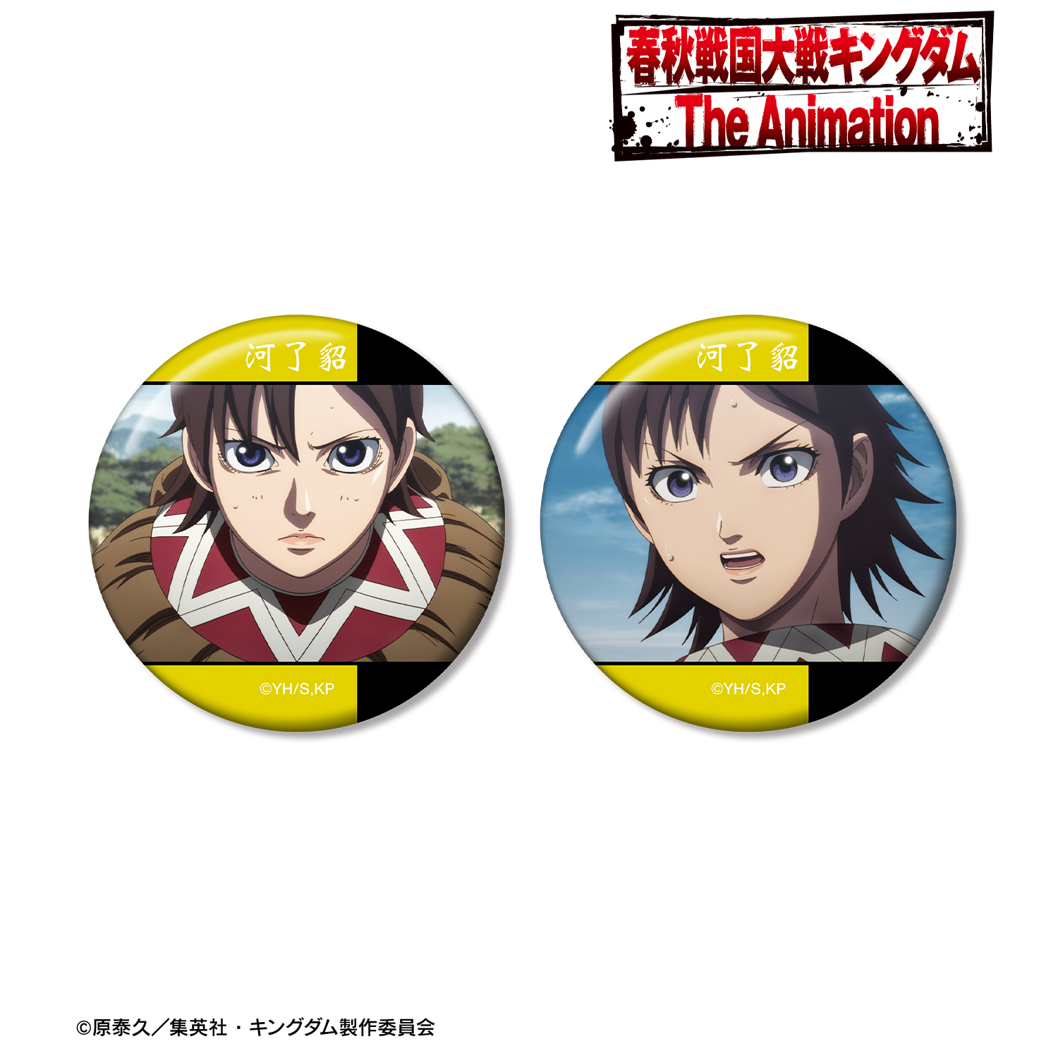 キングダム_河了貂 場面写缶バッジ2個セット