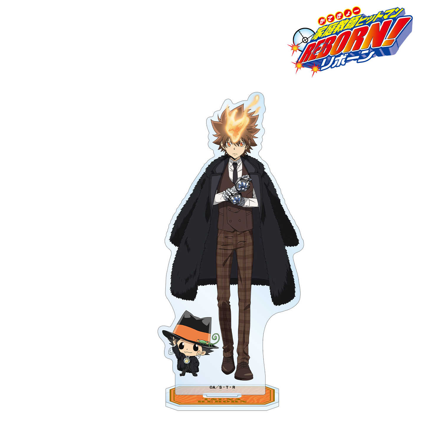 家庭教師ヒットマンREBORN!_描き下ろし 沢田 綱吉&リボーン 毛皮コート×スーツver. BIGアクリルスタンド