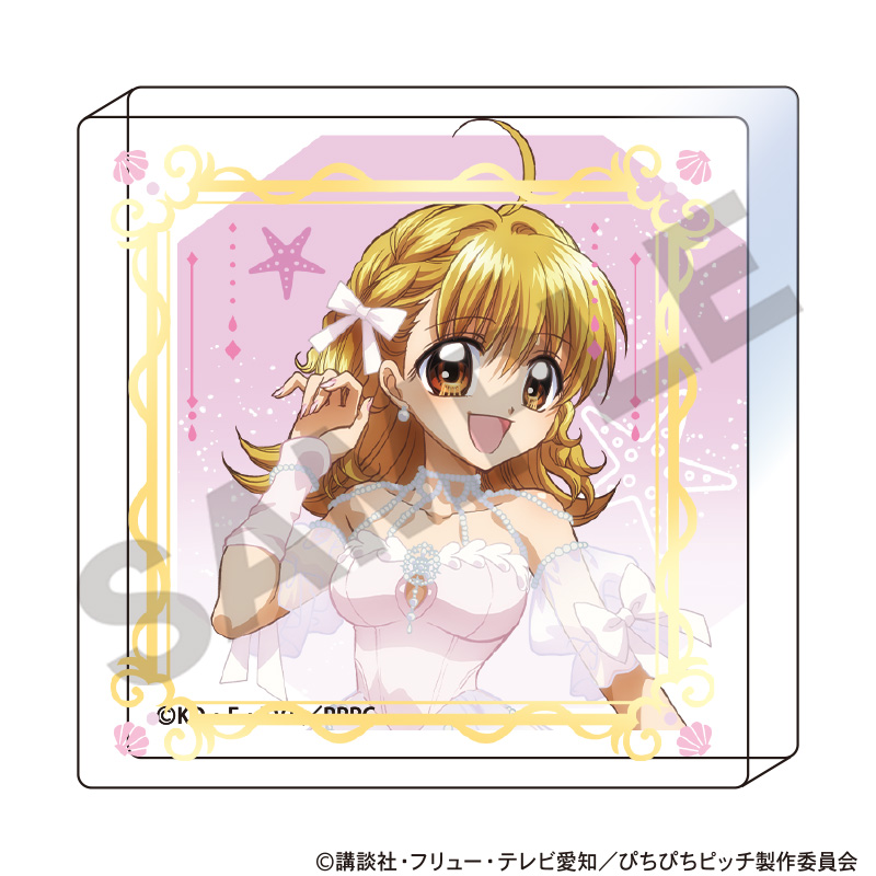 ぴちぴちピッチ_アクリルブロック　七海るちあ　パールドレス