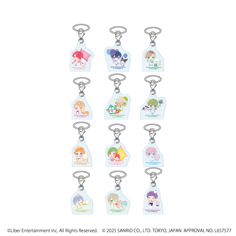 A3!×Sanrio characters_めじるしチャーム01/S＆S コンプリートセット(全12種)(ミニキャライラスト)【コンプリートセット/12個入り】