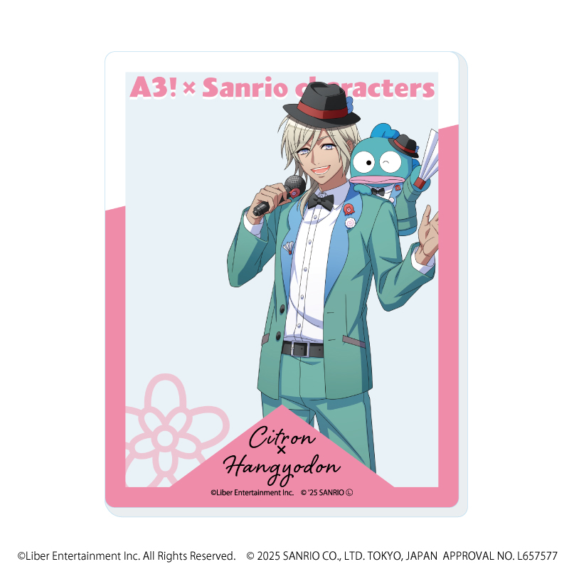 A3!×Sanrio characters_アクリルカード15/シトロン×ハンギョドン(等身イラスト)