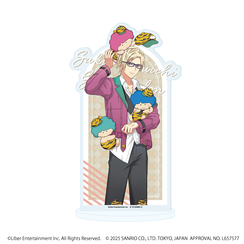 A3!×Sanrio characters_アクリルスタンド43/古市 左京×ゴロピカドン(等身イラスト)