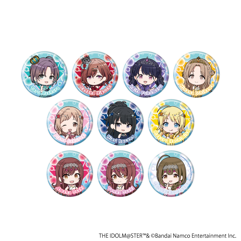 アイドルマスター シャイニーカラーズ_缶バッジ03/宝石人魚ver. コンプリートセット(全10種)(ミニキャライラスト)【コンプリートセット/10個入り】