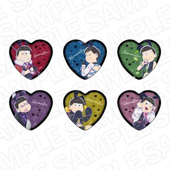 おそ松さん_ハート型ホログラムカンバッジ(ブラインド) ジャージメイド