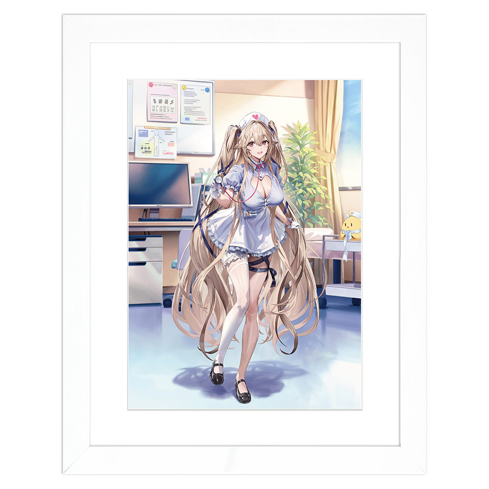 アズールレーン_描き下ろしキャラファイングラフ(アンカレッジ/ナース) A4