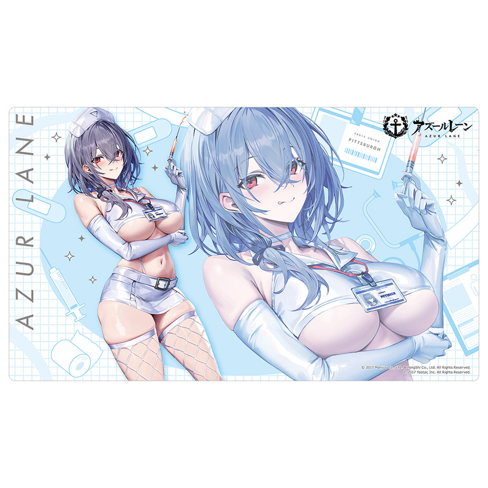 アズールレーン_描き下ろしラバーマット(ピッツバーグ/ナース)