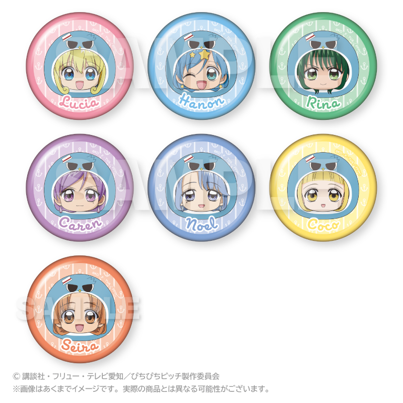 ぴちぴちピッチ_トレーディングまるめいつ缶バッジ　【BOX／7個入り】