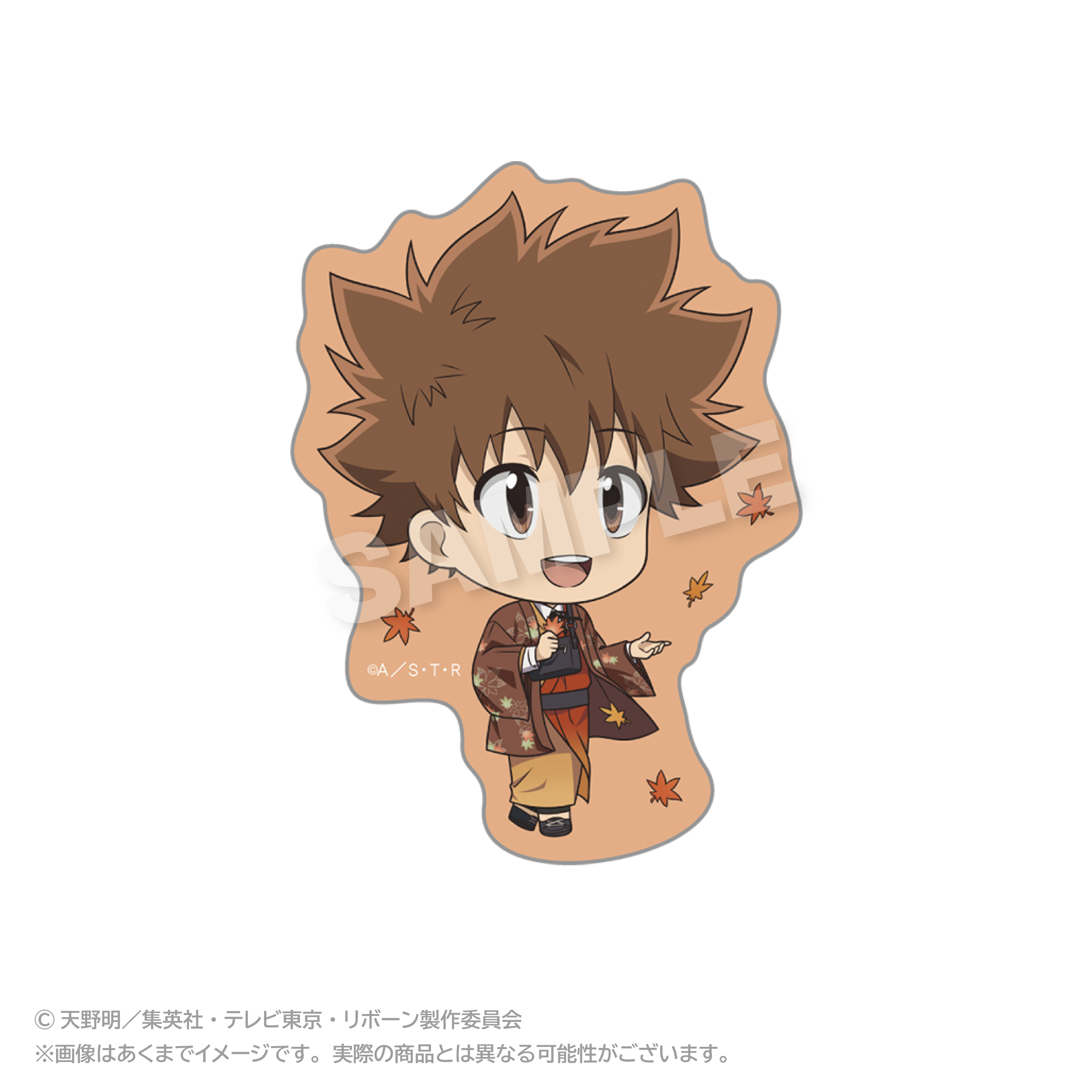 家庭教師ヒットマンREBORN!_ダイカットステッカー ぷち秋和服ver. 沢田綱吉