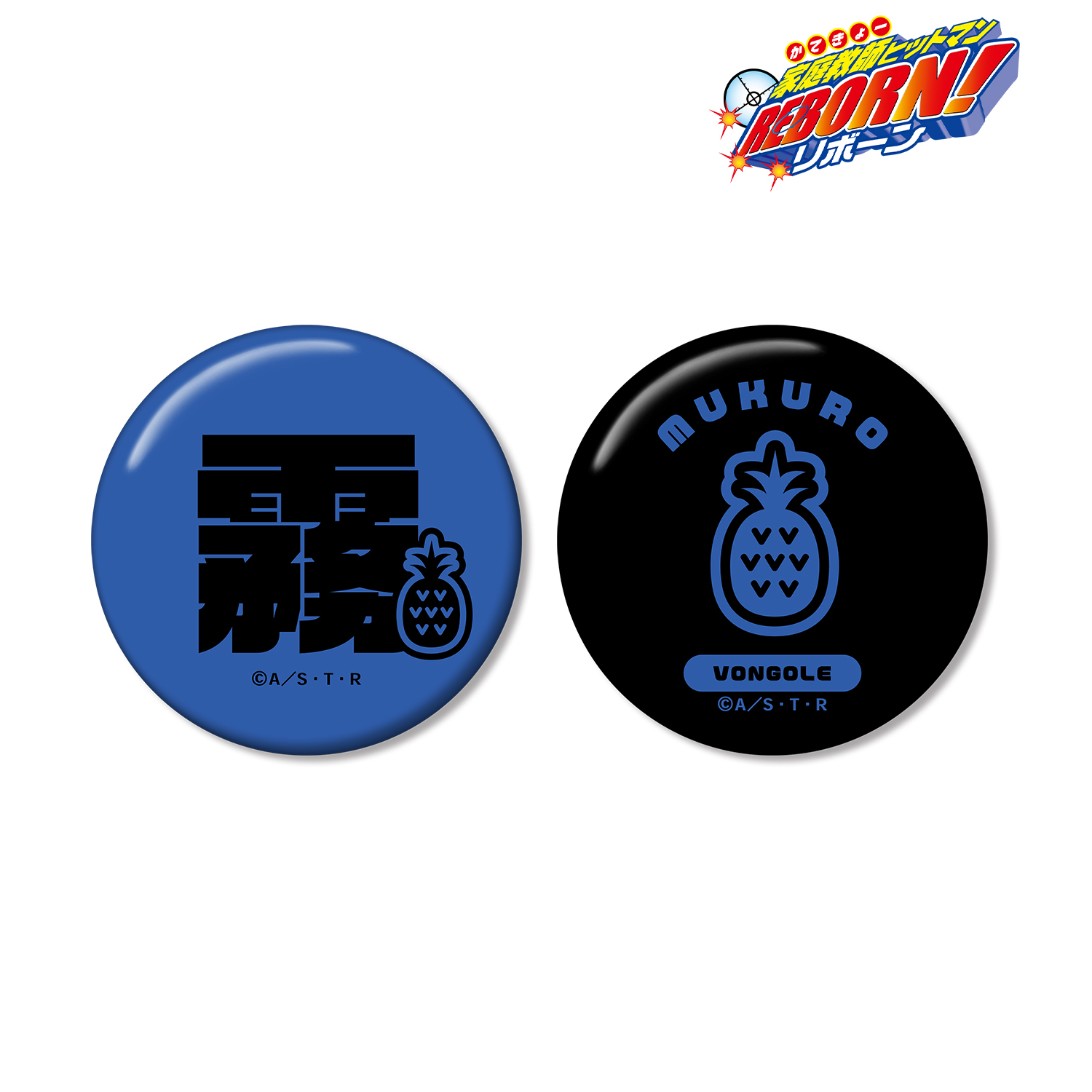 家庭教師ヒットマンREBORN!_六道 骸（10年後） ar-Unity モチーフネームデザイン 缶バッジ2個セット