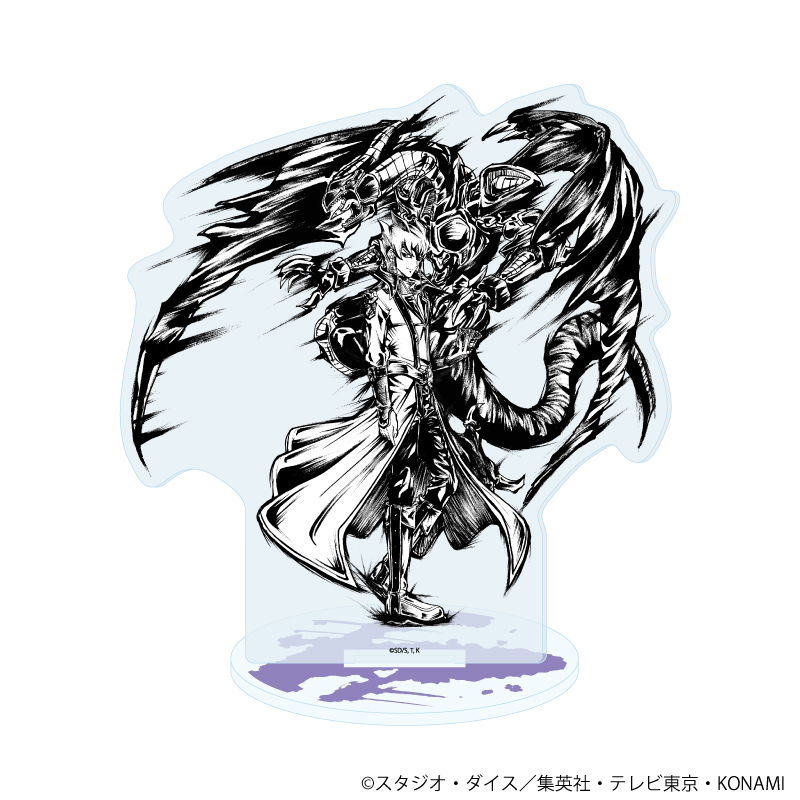 遊☆戯☆王5D's_アクリルスタンド11/ジャック・アトラス＆レッド・デーモンズ・ドラゴン(墨絵イラスト)