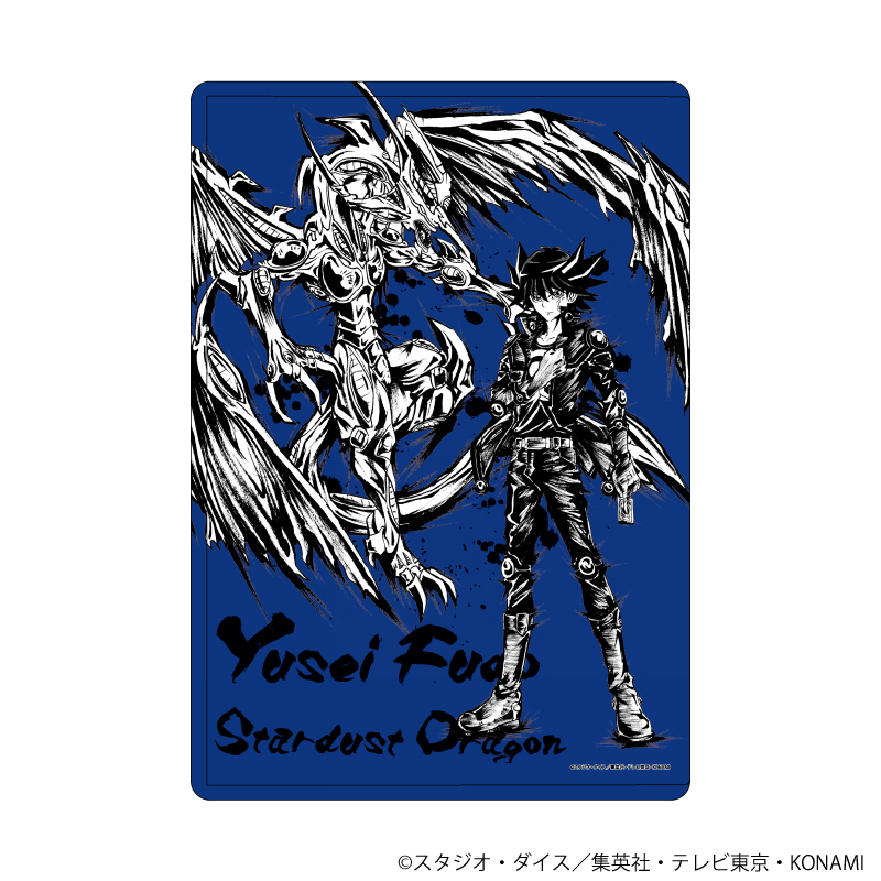 遊☆戯☆王5D's_キャラクリアケース12/不動遊星＆スターダスト・ドラゴン(墨絵イラスト)