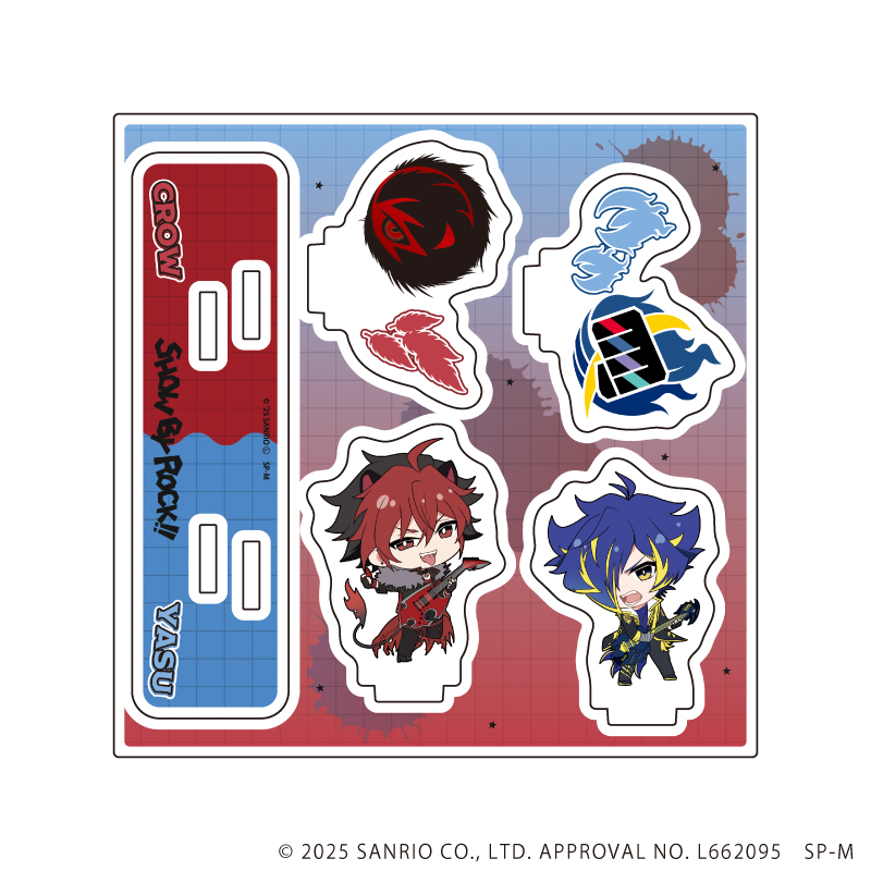 SHOW BY ROCK!!_アクリルスタンドプレート59/対バンver. クロウ&ヤス(ミニキャライラスト)