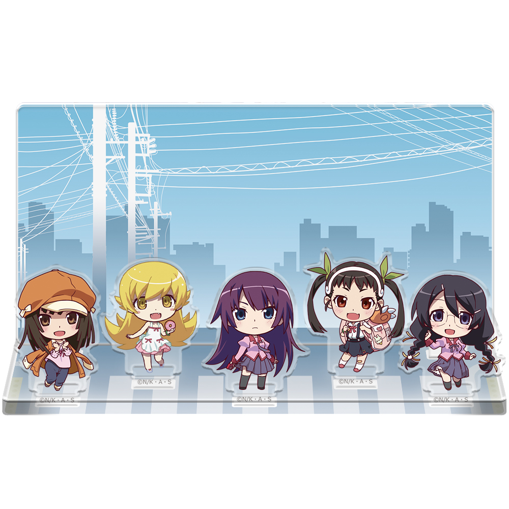 <物語>シリーズ_アクリルジオラマ ひたぎ&翼&撫子&真宵&忍