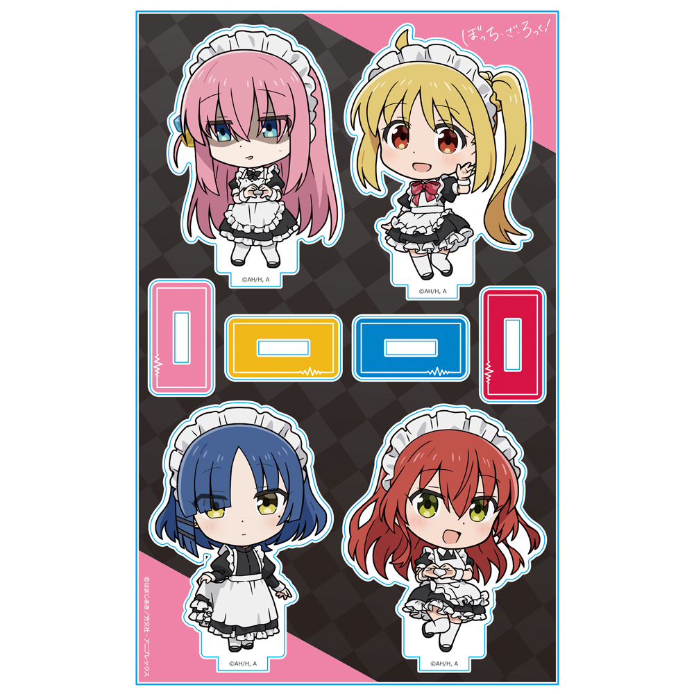 ぼっち・ざ・ろっく!_アクリルキャラスタンド ひとり&虹夏&リョウ&郁代 メイド服ver. デフォルメキャラ