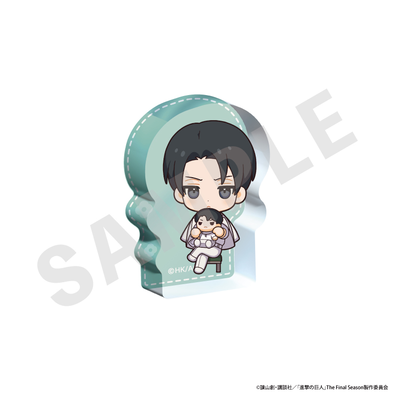 進撃の巨人_ミニキャラホワイトコーデシリーズ ミニダイカットアクリルブロック（リヴァイ）