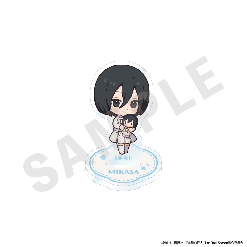 進撃の巨人_ミニキャラホワイトコーデシリーズ アクリルスタンド（ミカサ）