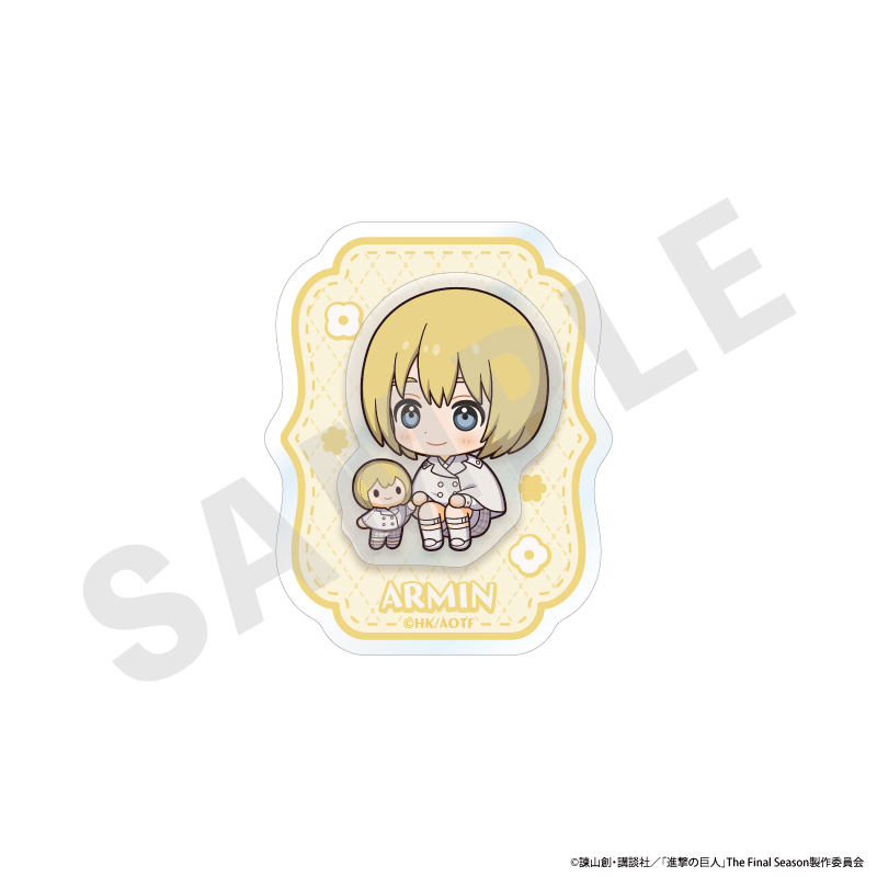 進撃の巨人_ミニキャラホワイトコーデシリーズ 2層アクリルバッジ（アルミン）