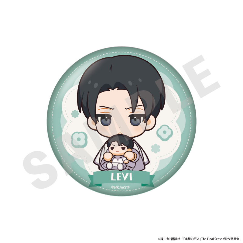 進撃の巨人 リヴァイ マルイ ホワイトコーデ 缶バッジ 8点セット 進撃の巨人 ホワイトコーデ 新宿 マルイ リヴァイ 缶バッジ 8セット