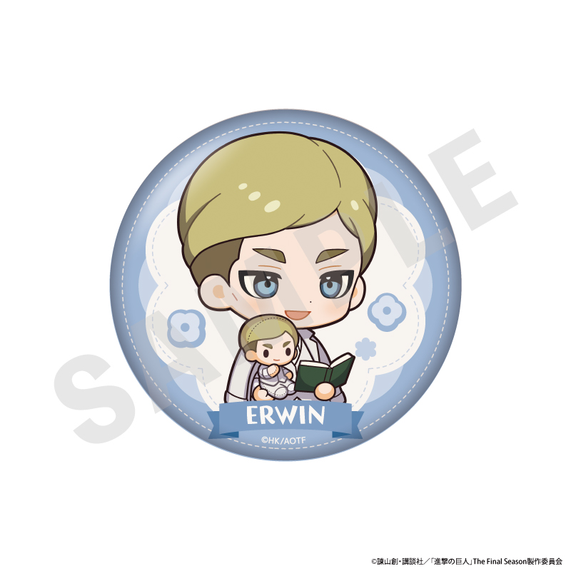 進撃の巨人_ミニキャラホワイトコーデシリーズ ふわふわ缶ミラー