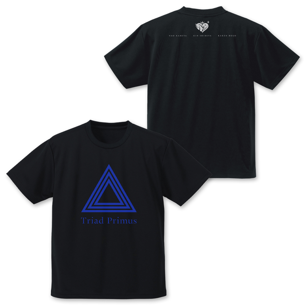 アイドルマスター シンデレラガールズ_Mサイズ_Triad Primusロゴ ドライTシャツ/BLACK