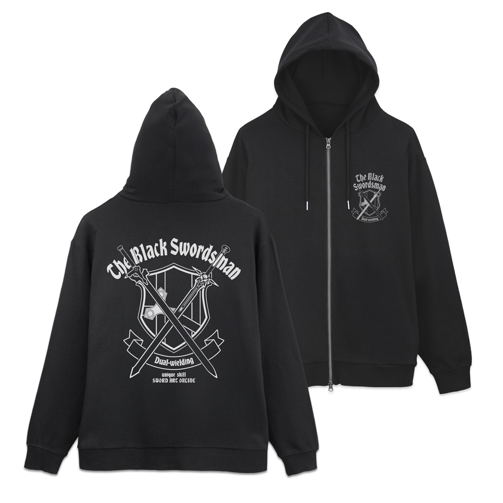 ソードアート・オンライン_XXLサイズ_《黒の剣士》キリト《二刀流》 ジップパーカー/BLACK