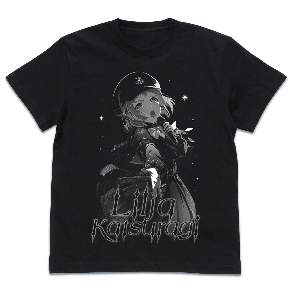 学園アイドルマスター_Sサイズ_【極光】葛城リーリヤ Tシャツ/BLACK